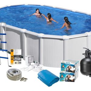 Swim & Fun Poolpaket Bas 610x375x132 Vit